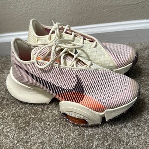NIKE superrep ivory and pink sneakers size 6.5 worn once